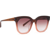 DIFF Eyewear Gia Sunglasses | Taupe Ombre Crystal + Brown Gradient Lens