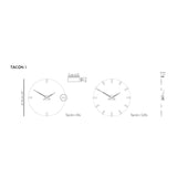 Nomon Tacon 12 T Wall Clock | Graphite Finished Brass/Walnut