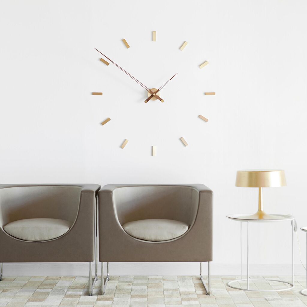 Nomon Tacon 12 G Wall Clock | Brass/Walnut – Sportique