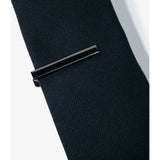 Hook & Albert Beveled Edge Tie Bar | Black TBBES-GUN-OS