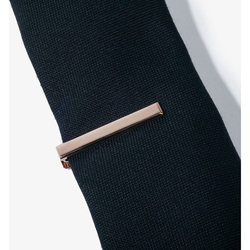 Hook & Albert Beveled Edge Tie Bar | Rose Gold TBBES-RGLD-OS