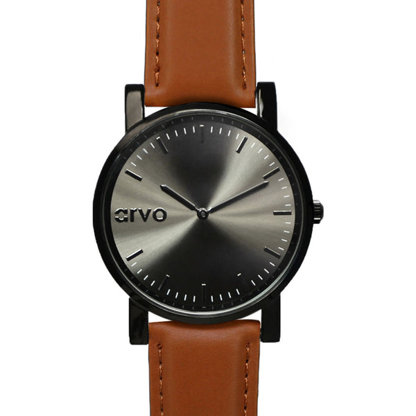 Arvo Black Timeus Edison Watch | Brown- TEBR