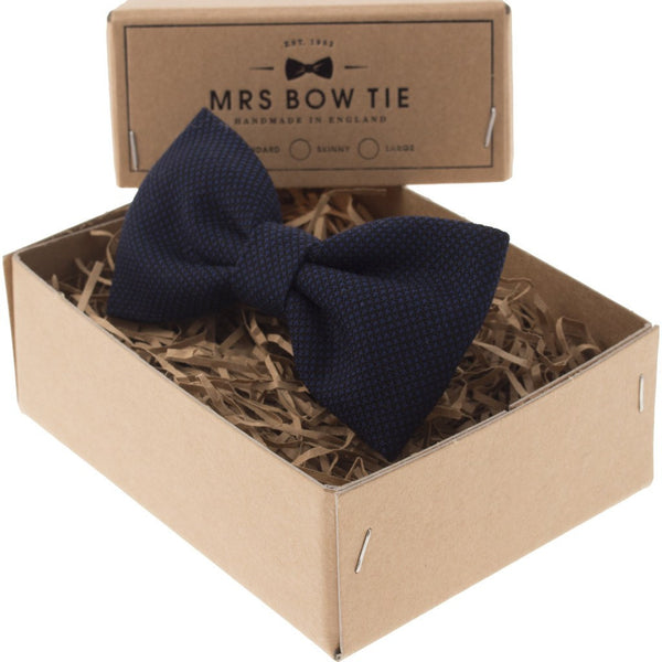 Mrs Bow Tie Cameron Ready-Tied Bow Tie | Blue TEXT168