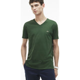 Lacoste V Neck Pima Men's T-Shirt | Appalachan Green