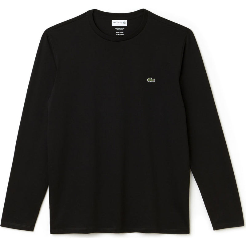 Lacoste Long Sleeve Pima Men's T-Shirt | Black