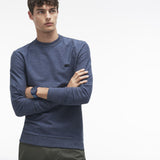 Lacoste Long Sleeve Men's Fleece T-Shirt | Navy Blue Chine