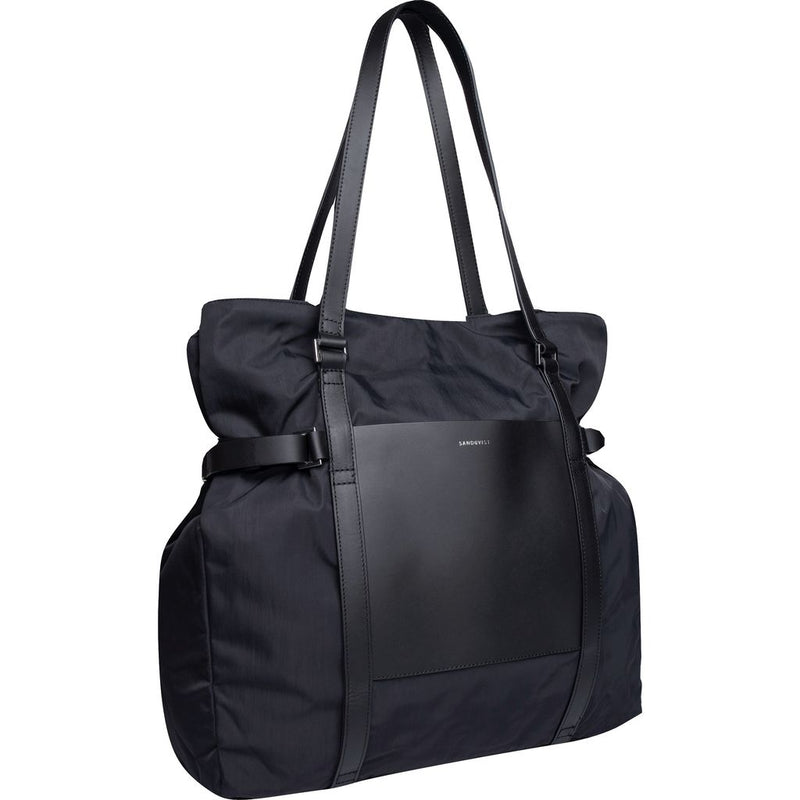 Sandqvist Thea Tote Bag | Nyon/Leather -Black SQA1070