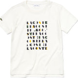 Lacoste Boy's Crew Neck Graphic Lettering Cotton Jersey T-Shirt