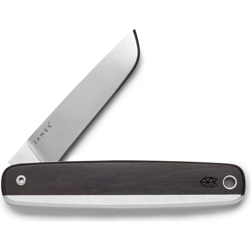 The James Brand County Folding Knife | Ebony Wood/Stainless Straight