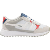 Gola Mens Toronto Sneakers | White/Baltic/Red- CMA559-Size 13