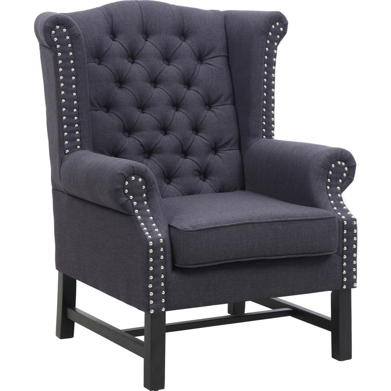 TOV Furniture Fairfield Linen Club Chair | Grey- TOV-63102-Grey