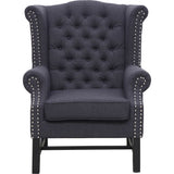 TOV Furniture Fairfield Linen Club Chair | Grey- TOV-63102-Grey