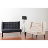 TOV Furniture Halifax Linen Banquette Bench | Grey TOV-63114-Grey