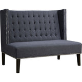 TOV Furniture Halifax Linen Banquette Bench | Grey TOV-63114-Grey