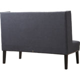 TOV Furniture Halifax Linen Banquette Bench | Grey TOV-63114-Grey