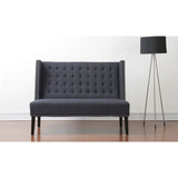 TOV Furniture Halifax Linen Banquette Bench | Grey TOV-63114-Grey