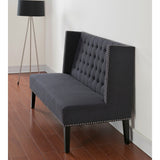 TOV Furniture Halifax Linen Banquette Bench | Grey TOV-63114-Grey