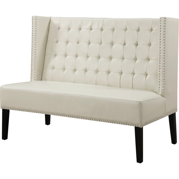 TOV Furniture Halifax Leather Banquette Bench | Cream TOV-63115-Cream