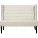 TOV Furniture Halifax Leather Banquette Bench | Cream TOV-63115-Cream