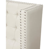 TOV Furniture Halifax Leather Banquette Bench | Cream TOV-63115-Cream