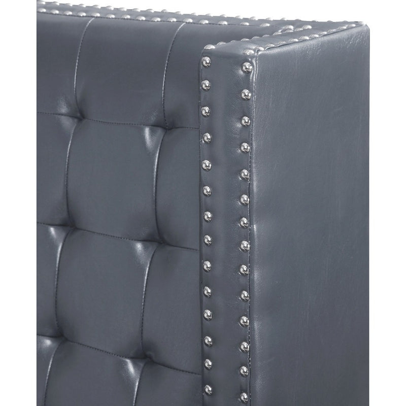 TOV Furniture Halifax Leather Banquette Bench | Grey TOV-63116-Grey