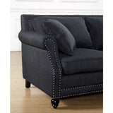 TOV Furniture Camden Linen Sofa | Grey- TOV-63802-3-Grey