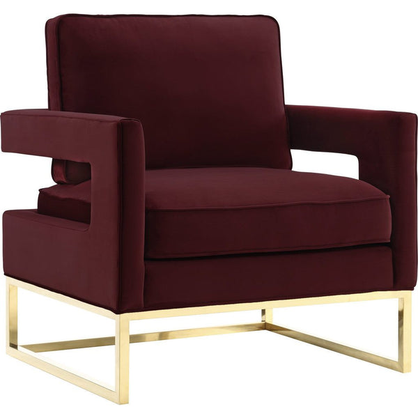 TOV Furniture Avery Velvet Chair | Maroon TOV-A110
