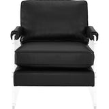 TOV Furniture Serena Eco Leather/Lucite Chair | Black- TOV-A125