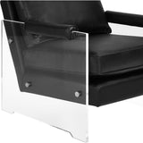 TOV Furniture Serena Eco Leather/Lucite Chair | Black- TOV-A125