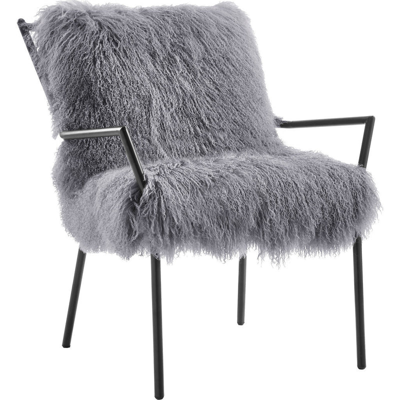 TOV Furniture Lena Sheepskin Chair | Grey TOV-A130