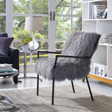 TOV Furniture Lena Sheepskin Chair | Grey TOV-A130