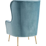 TOV Furniture Ethan Velvet Chair | Sea Blue- TOV-A145