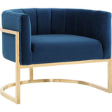 TOV Furniture Magnolia Chair | Navy/Gold TOV-A146