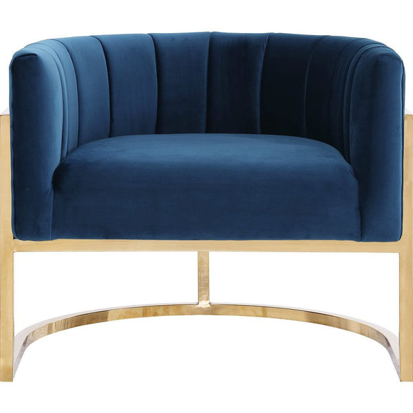 TOV Furniture Magnolia Chair | Navy/Gold TOV-A146