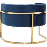 TOV Furniture Magnolia Chair | Navy/Gold TOV-A146