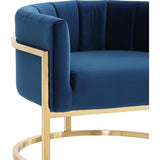 TOV Furniture Magnolia Chair | Navy/Gold TOV-A146
