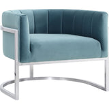 TOV Furniture Magnolia Chair | Sea Blue/Silver TOV-A147