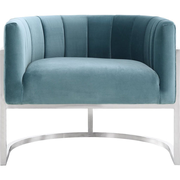 TOV Furniture Magnolia Chair | Sea Blue/Silver TOV-A147