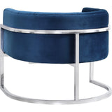 TOV Furniture Magnolia Chair | Navy/Silver TOV-A148