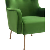 TOV Furniture Ethan Velvet Chair | Green- TOV-A157
