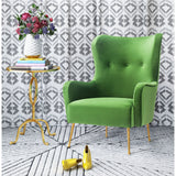 TOV Furniture Ethan Velvet Chair | Green- TOV-A157