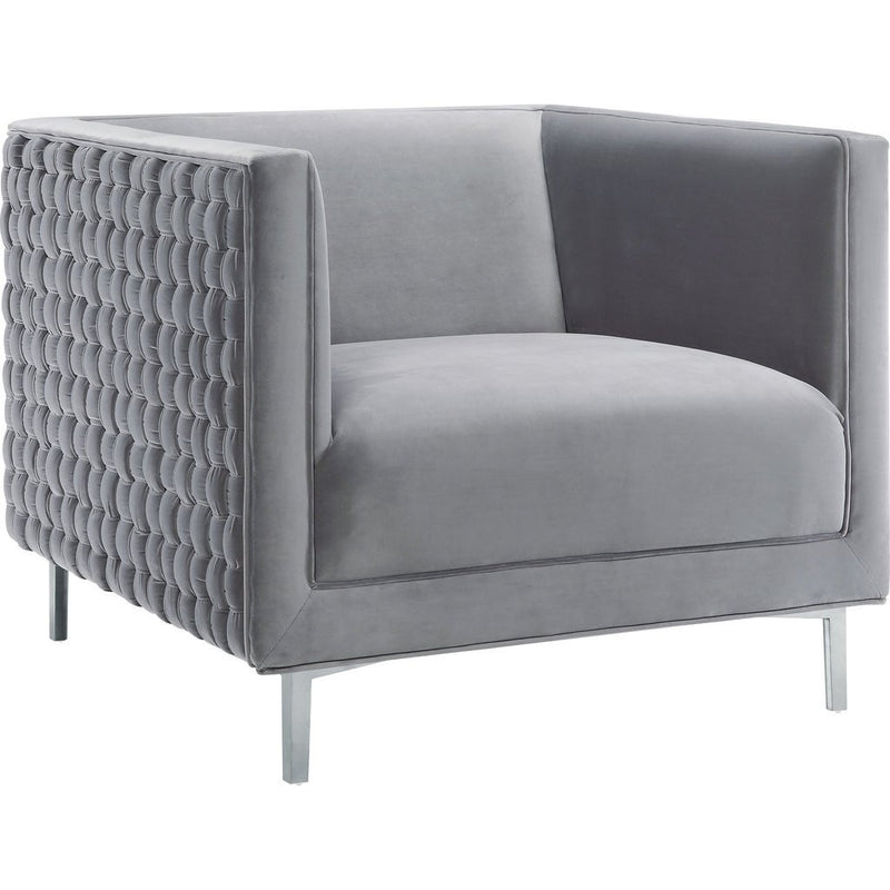 TOV Furniture Sal Woven Chair | Grey TOV-A160