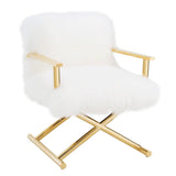 TOV Furniture Jodi Sheepskin Chair | White TOV-A170