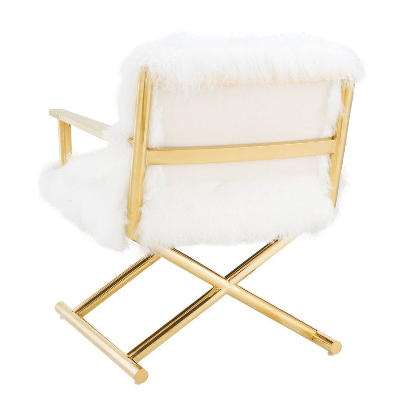 TOV Furniture Jodi Sheepskin Chair | White TOV-A170