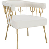 TOV Furniture Copley Velvet Chair | Cream, Gold- TOV-A172