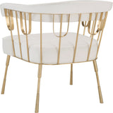 TOV Furniture Copley Velvet Chair | Cream, Gold- TOV-A172
