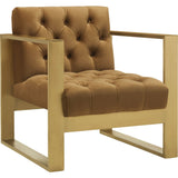 TOV Furniture Oliver Velvet Chair | Congnac, Gold- TOV-A177