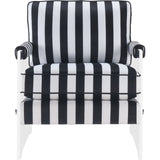 TOV Furniture Serena Velvet/Lucite Chair | Black/White- TOV-A179