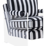 TOV Furniture Serena Velvet/Lucite Chair | Black/White- TOV-A179