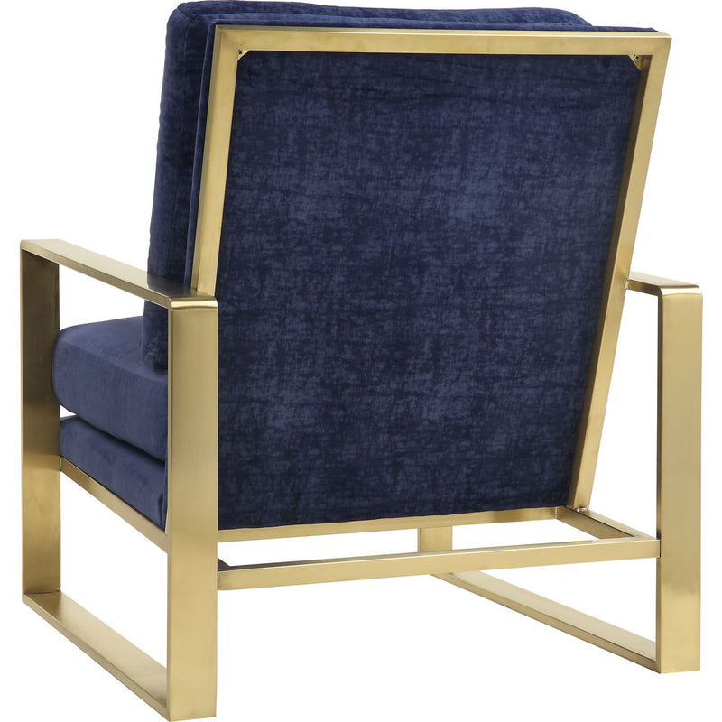 TOV Furniture Mott Slub Velvet Chair | Navy- TOV-A184
